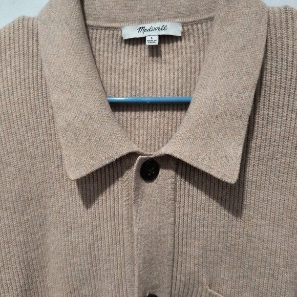 Madewell Button-Up Long-Sleeve Sweater Shirt - L - Picture 7 of 10
